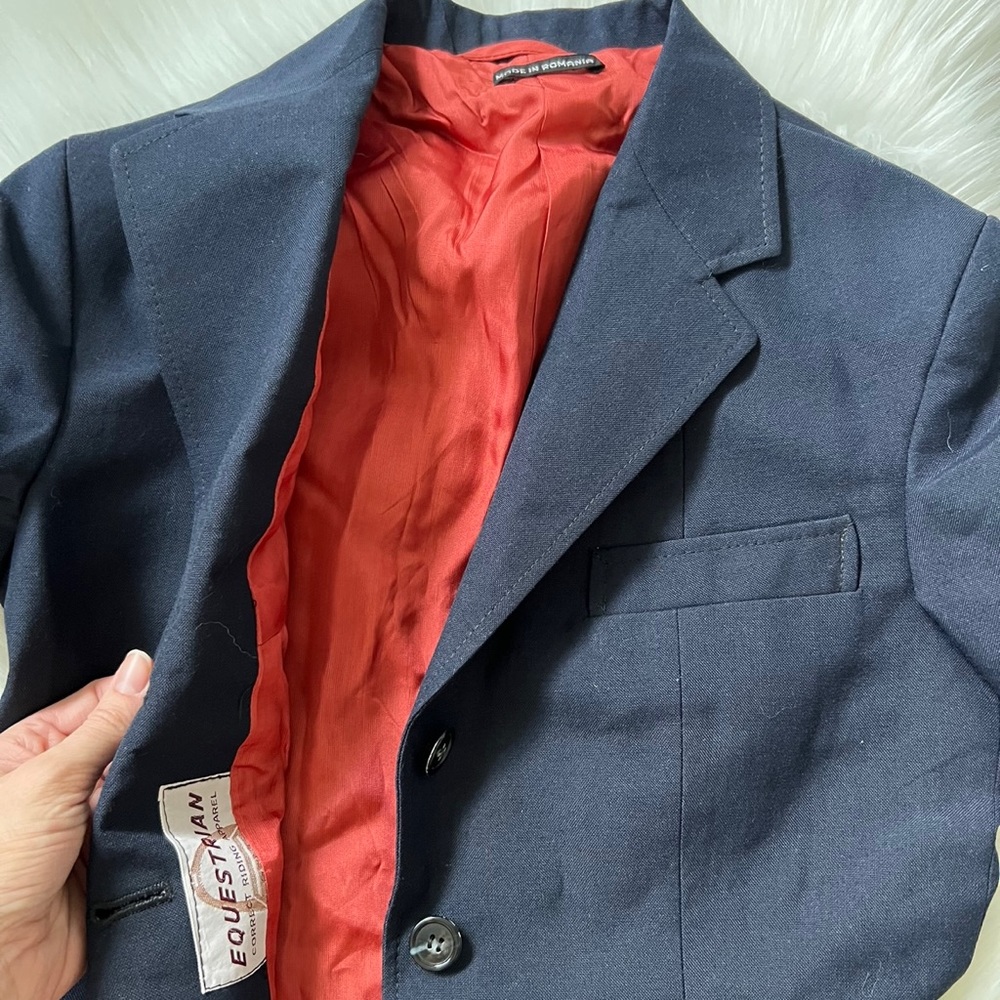 Navy Equestrian Riding Jacket - Picture 6 of 8